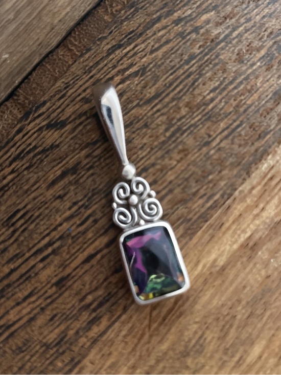 Sajen Jewelry - Sterling Silver SAjEN Multicolor Mystic Quartz Pendant - Elegant Women's Jewelry